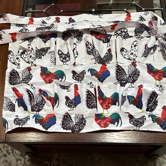 Colorful Chicken Print Egg Collector Apron - Picture 1 of 3